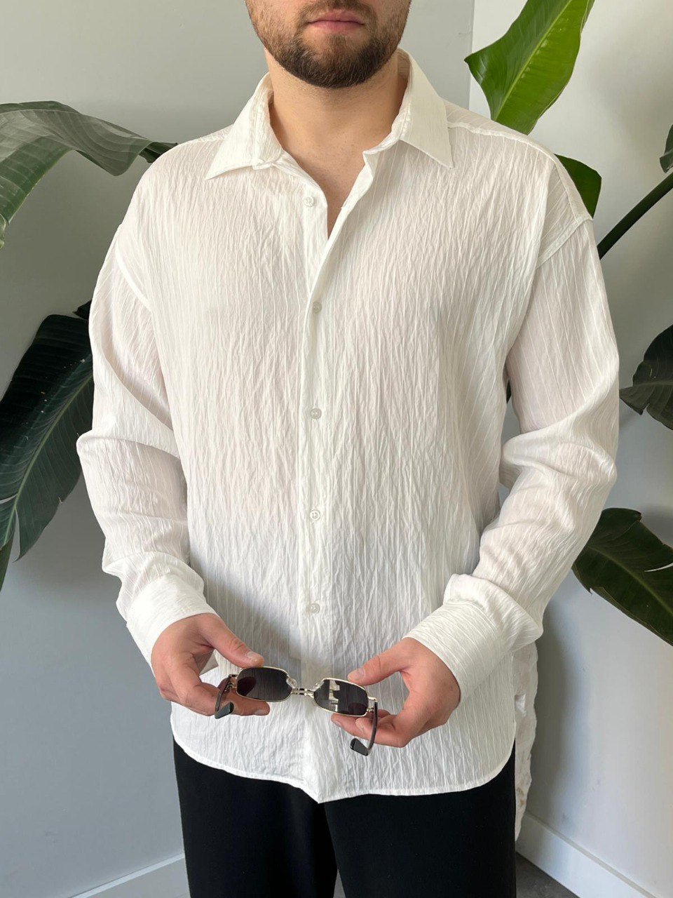 Keten Gömlek Beyaz - QUUL TR