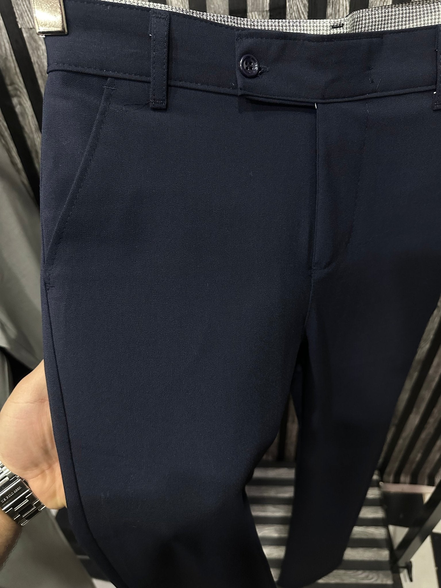 Lacivert Erkek Kumaş Pantolon Premium - QUUL TR