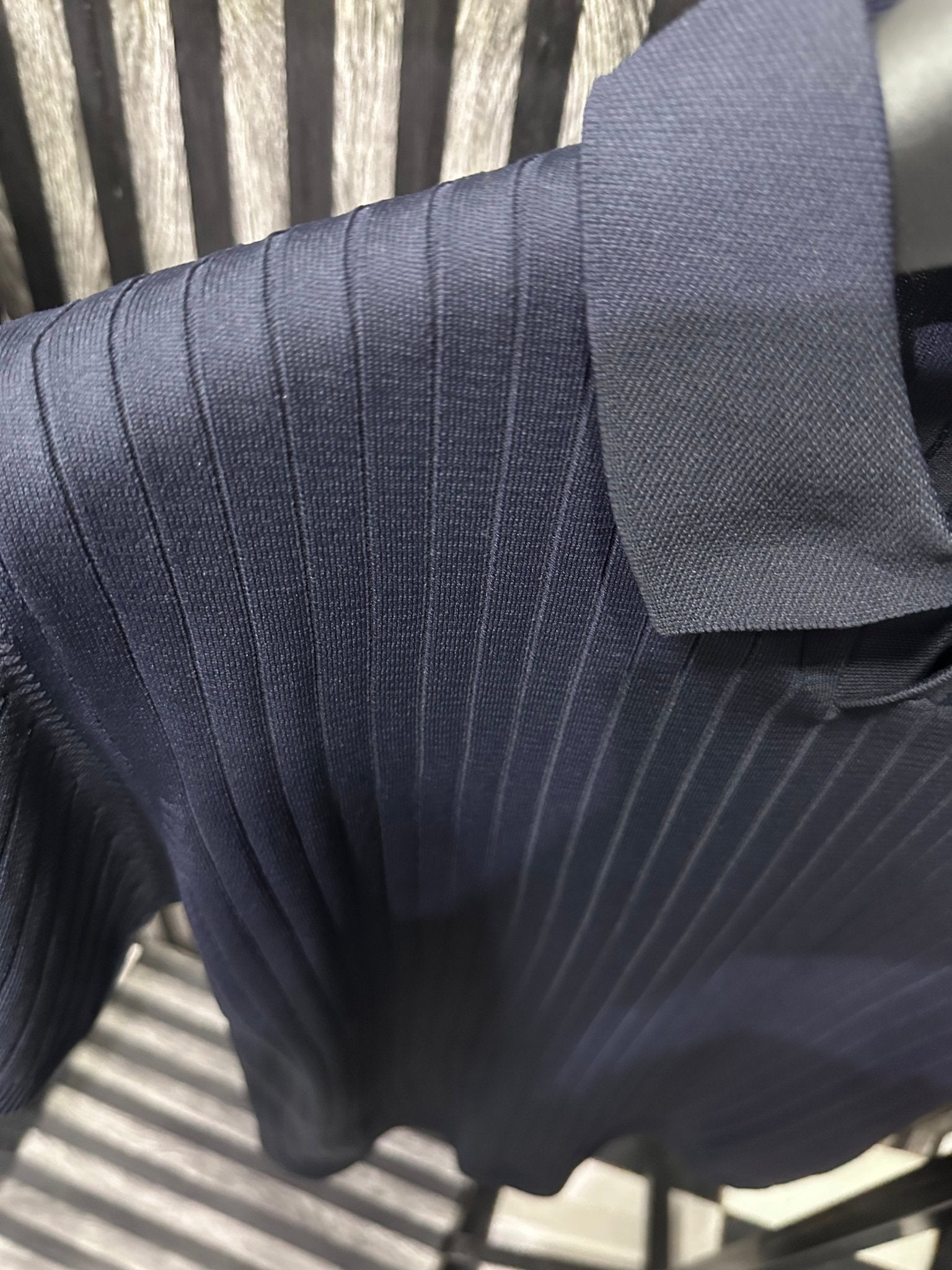 Lacivert Polo Yaka Şeritli - QUUL TR